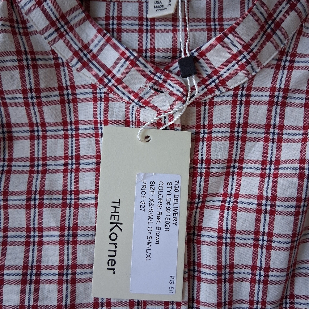 Anthropologie The Korner Plaid Check Button Up Top - Picture 9 of 13